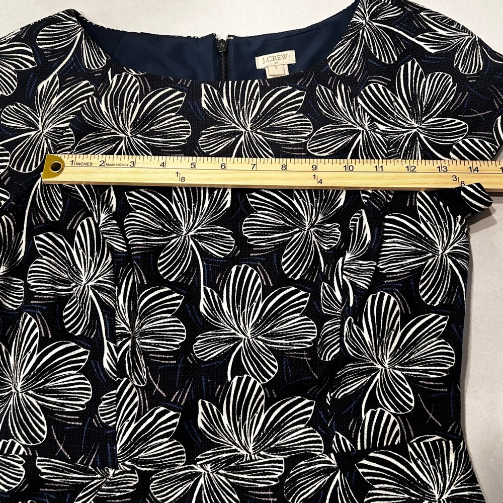 J. Crew Blue and White Dress Size 2 - Picture 11 of 12